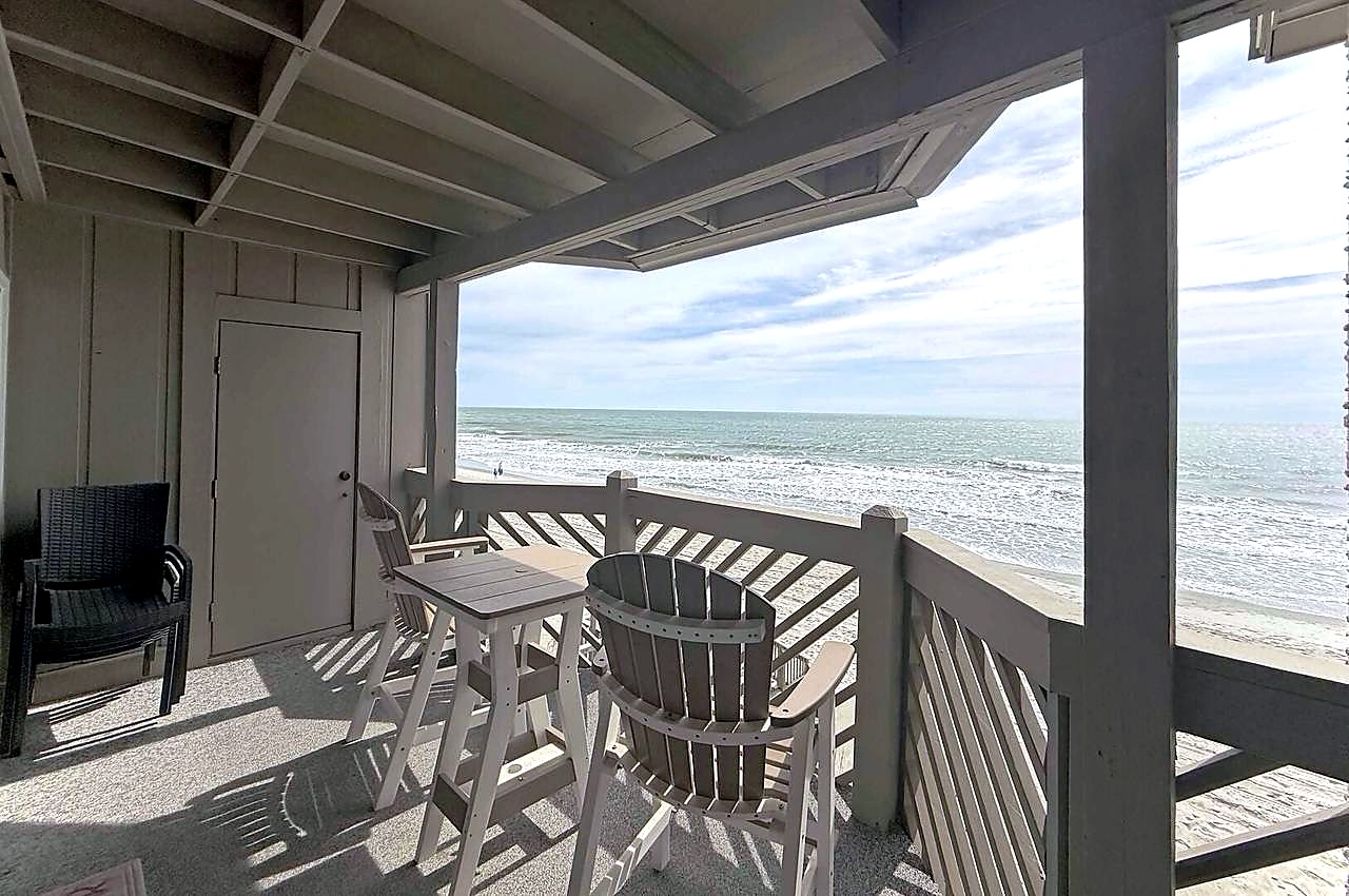 Private corner balcony overlooking Garden City Beach